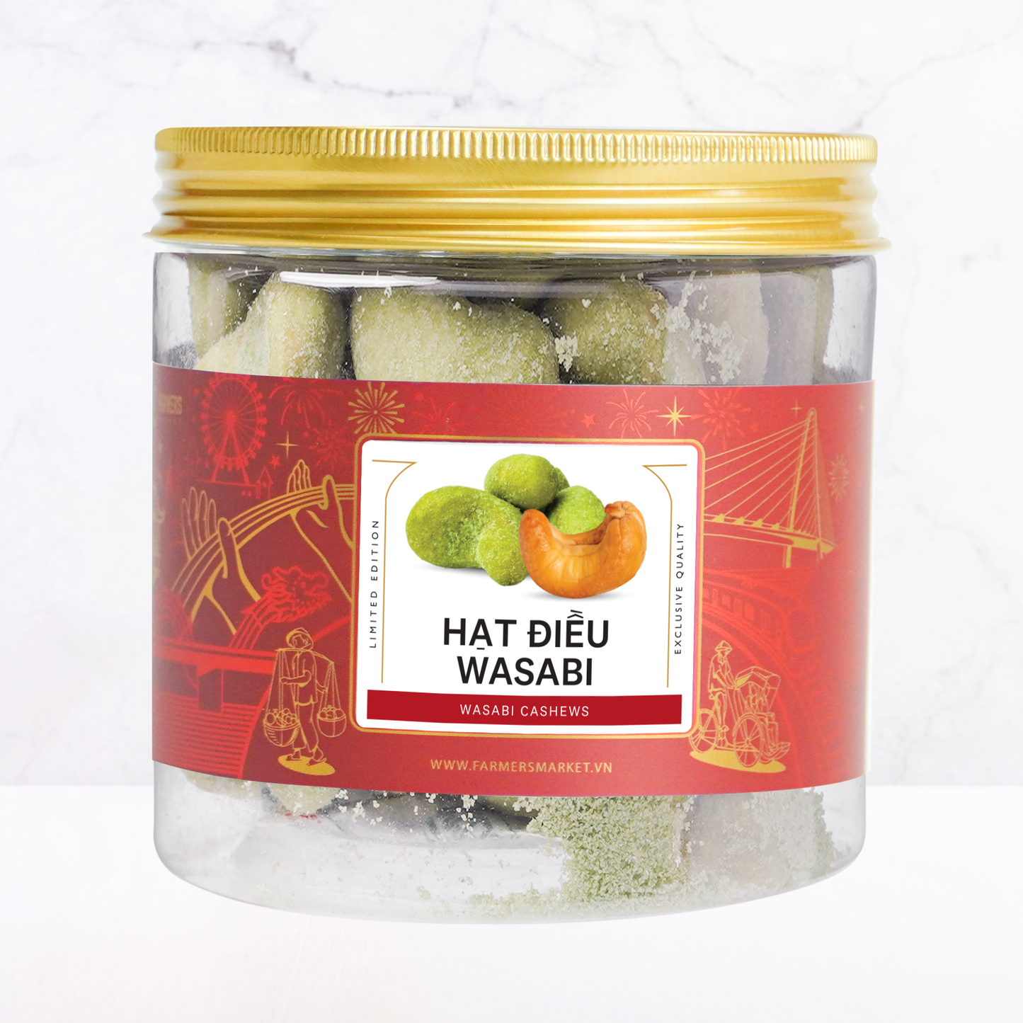Hạt điều wasabi Farmers Fine Foods 170 g ( Hủ nhựa )