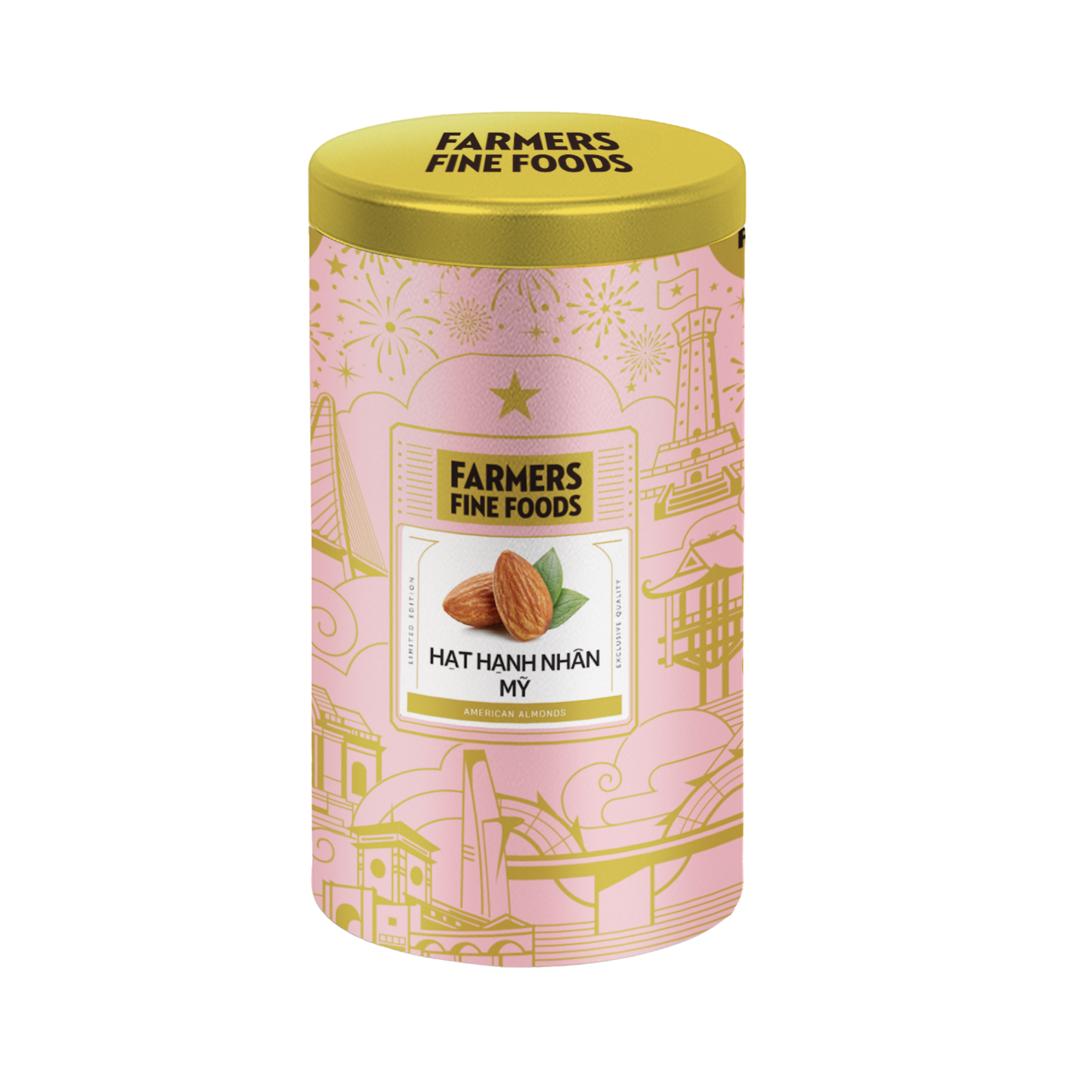 Hạt hạnh nhân mỹ Farmers Fine Foods 180 g (Hộp thiếc)