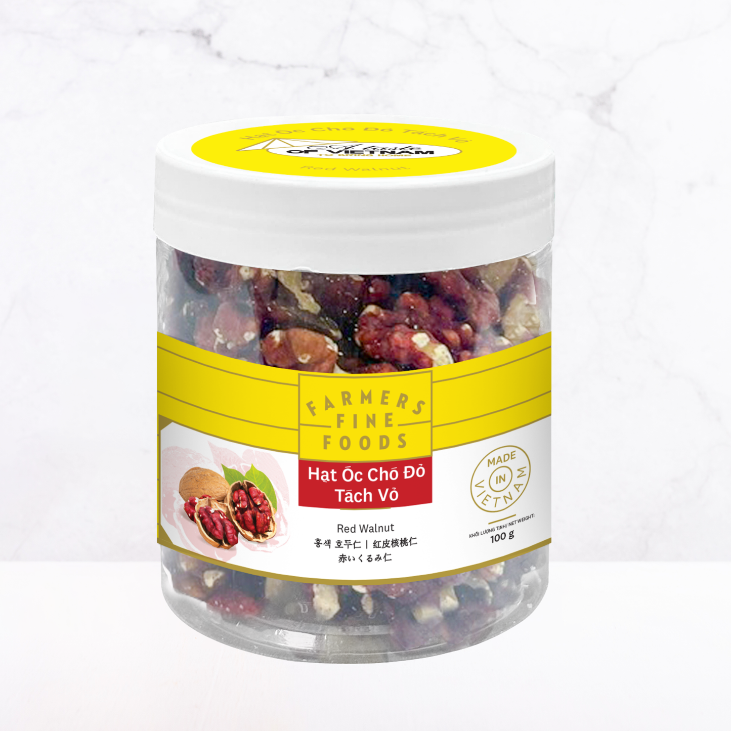 Hạt óc chó đỏ tách vỏ Farmers Fine Foods 100 g ( Hủ nhựa )