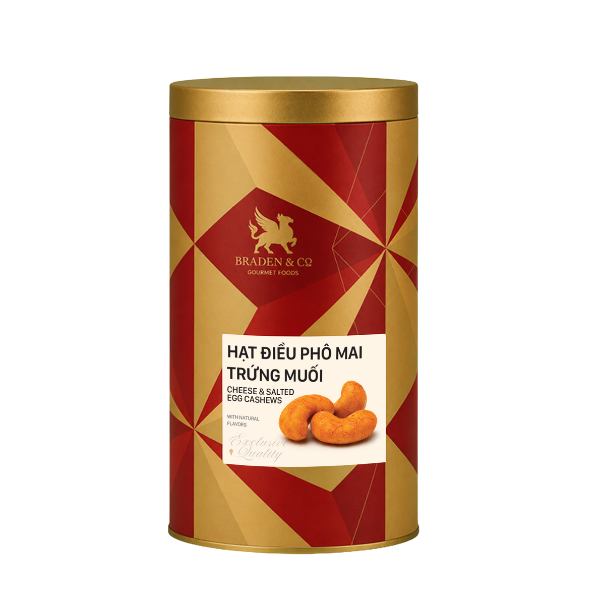 Hạt điều phô mai trứng muối Braden & Co 140g