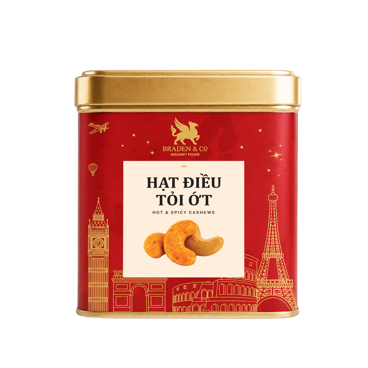 Hạt điều tỏi ớt Braden & Co 100g