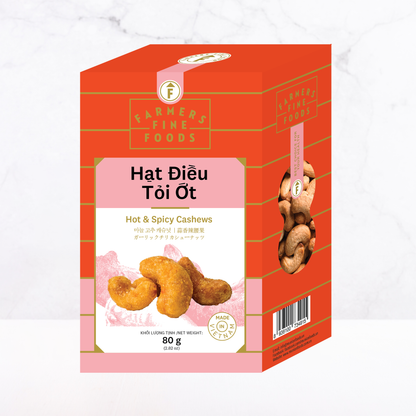 Hạt điều tỏi ớt Farmers Fine Foods 80 g (Hộp giấy)