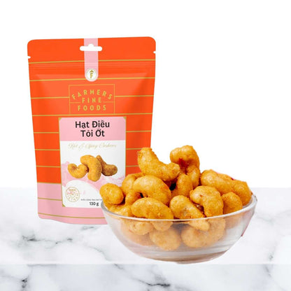 Farmers Fine Foods Garlic Chili Cashews 130 g