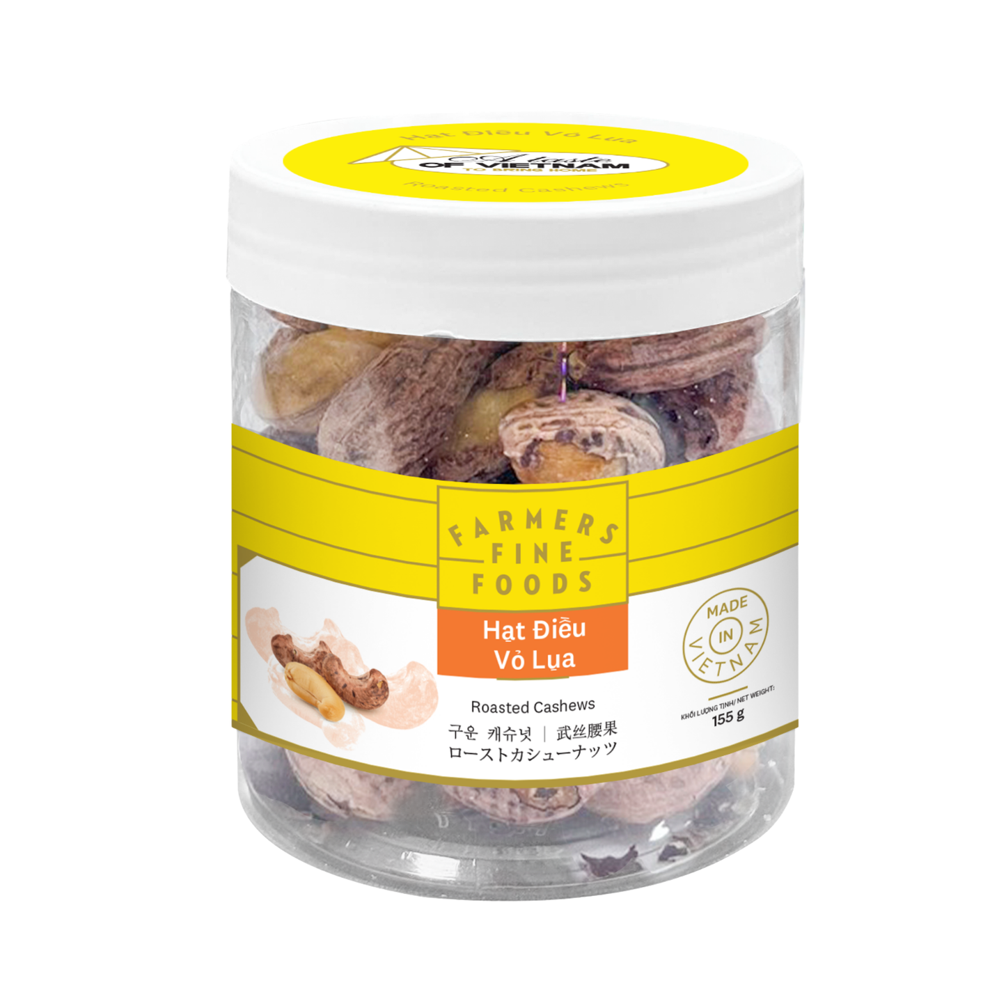 Hạt điều vỏ lụa Farmers Fine Foods 155 g ( Hủ nhựa )