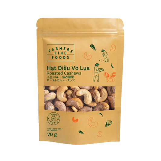 Hạt điều vỏ lụa Farmers Fine Foods túi giấy 70 g