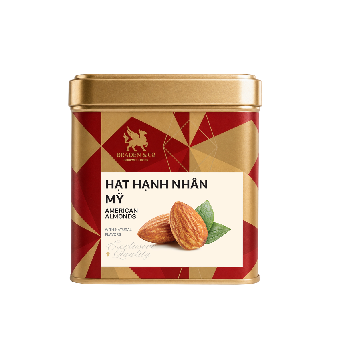 Hạt hạnh nhân Mỹ Braden & Co 100g