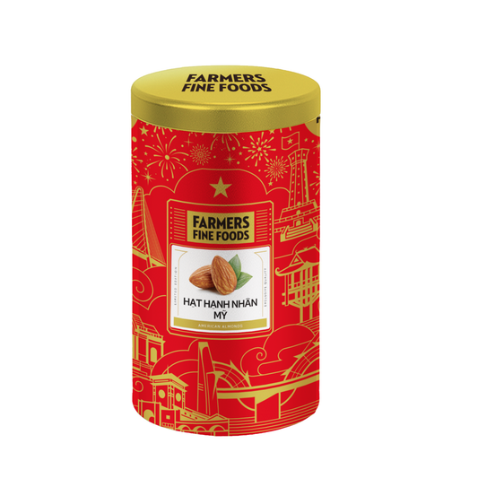 Hạt hạnh nhân mỹ Farmers Fine Foods 180 g (Hộp thiếc)