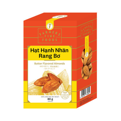Hạt hạnh nhân rang bơ Farmers Fine Foods 80 g (Hộp giấy)