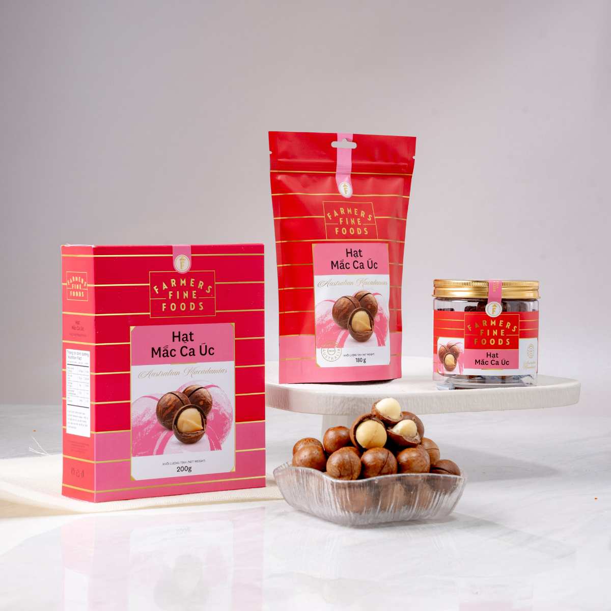 Australian Macadamia Nuts Farmers Fine Foods 200g/ Box