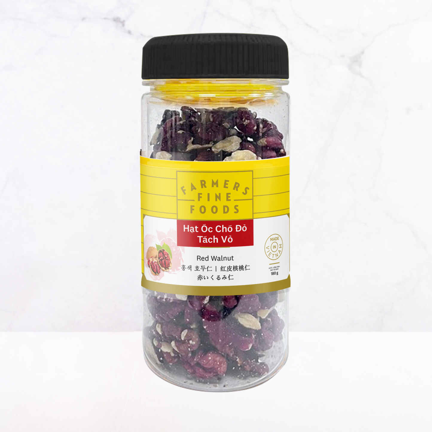 Hạt óc chó đỏ tách vỏ Farmers Fine Foods 180 g ( Hủ nhựa )