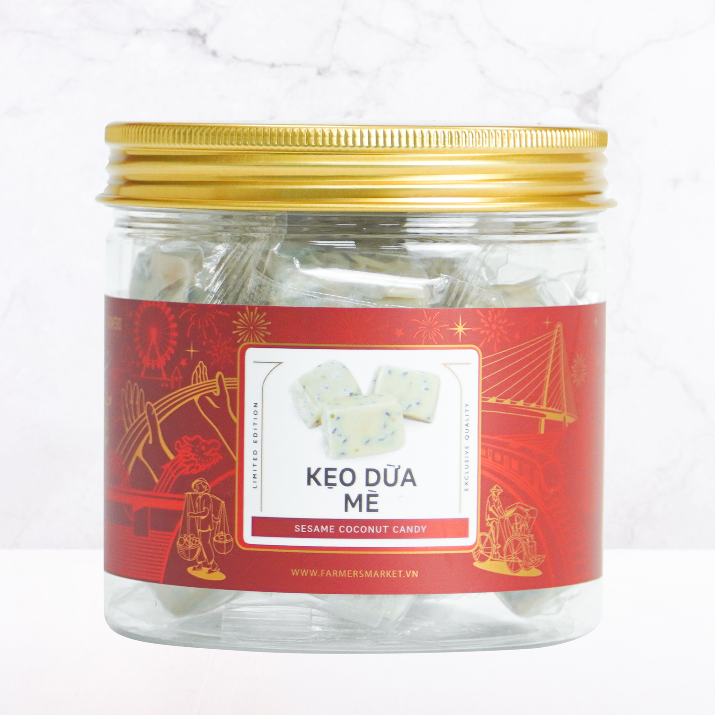 Kẹo dừa mè Farmers Fine Foods 110 g ( Hủ nhựa )