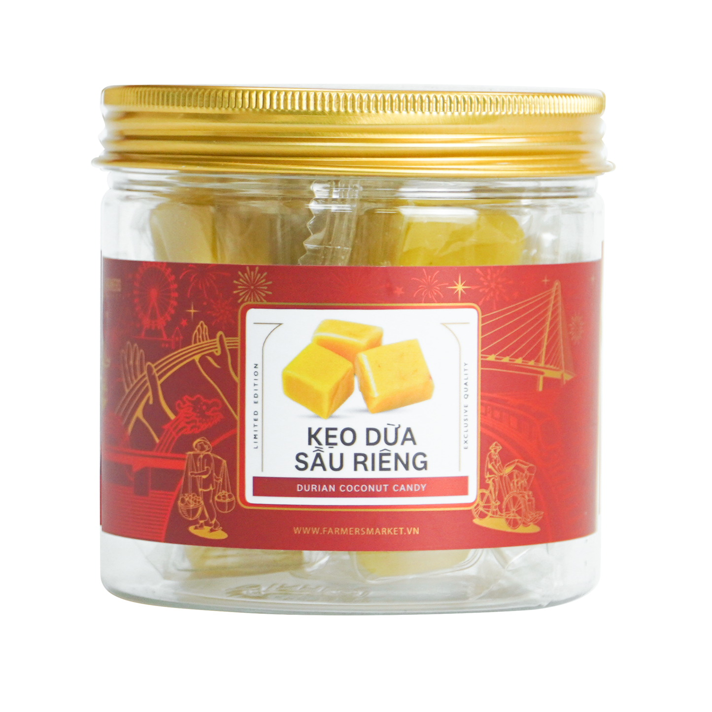 Kẹo dừa sầu riêng Farmers Fine Foods 110 g ( Hủ nhựa )