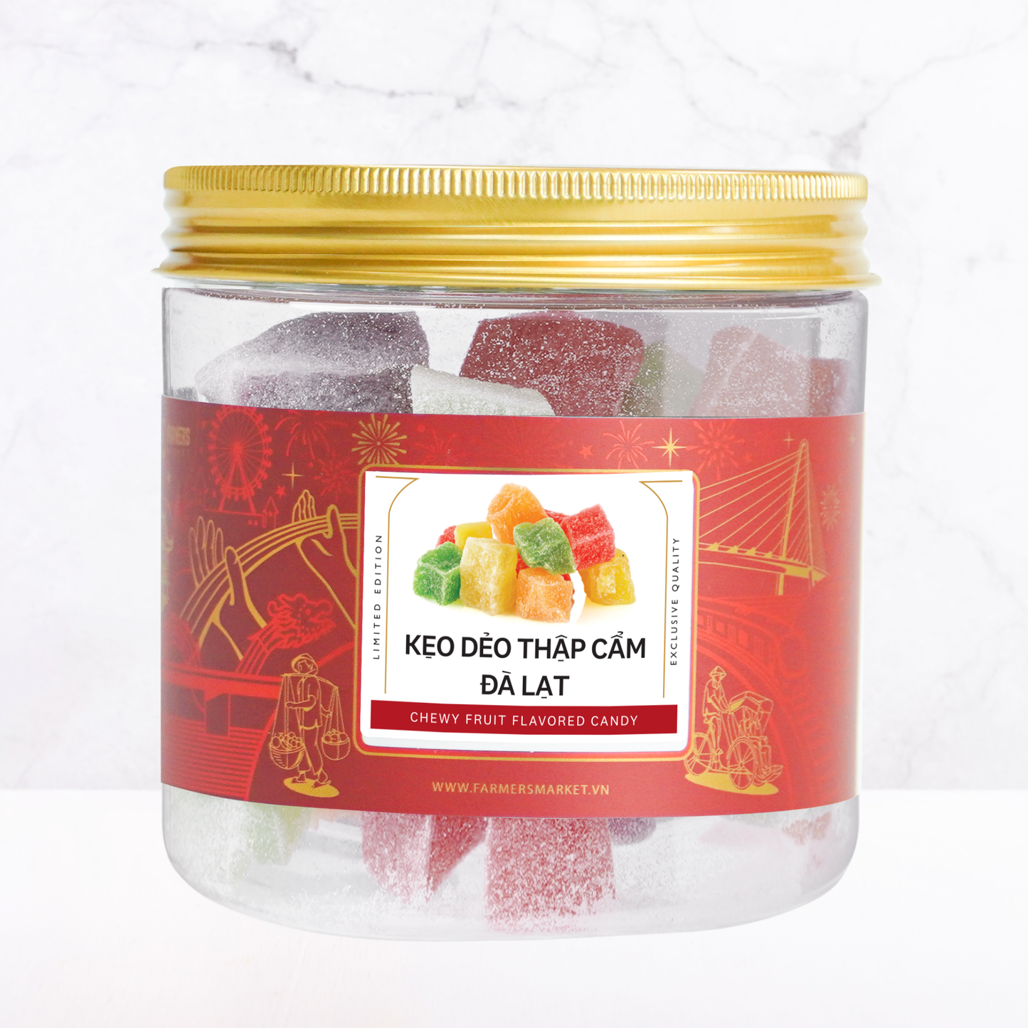 Kẹo dẻo thập cẩm đà lạt Farmers Fine Foods 190 g ( Hủ nhựa )