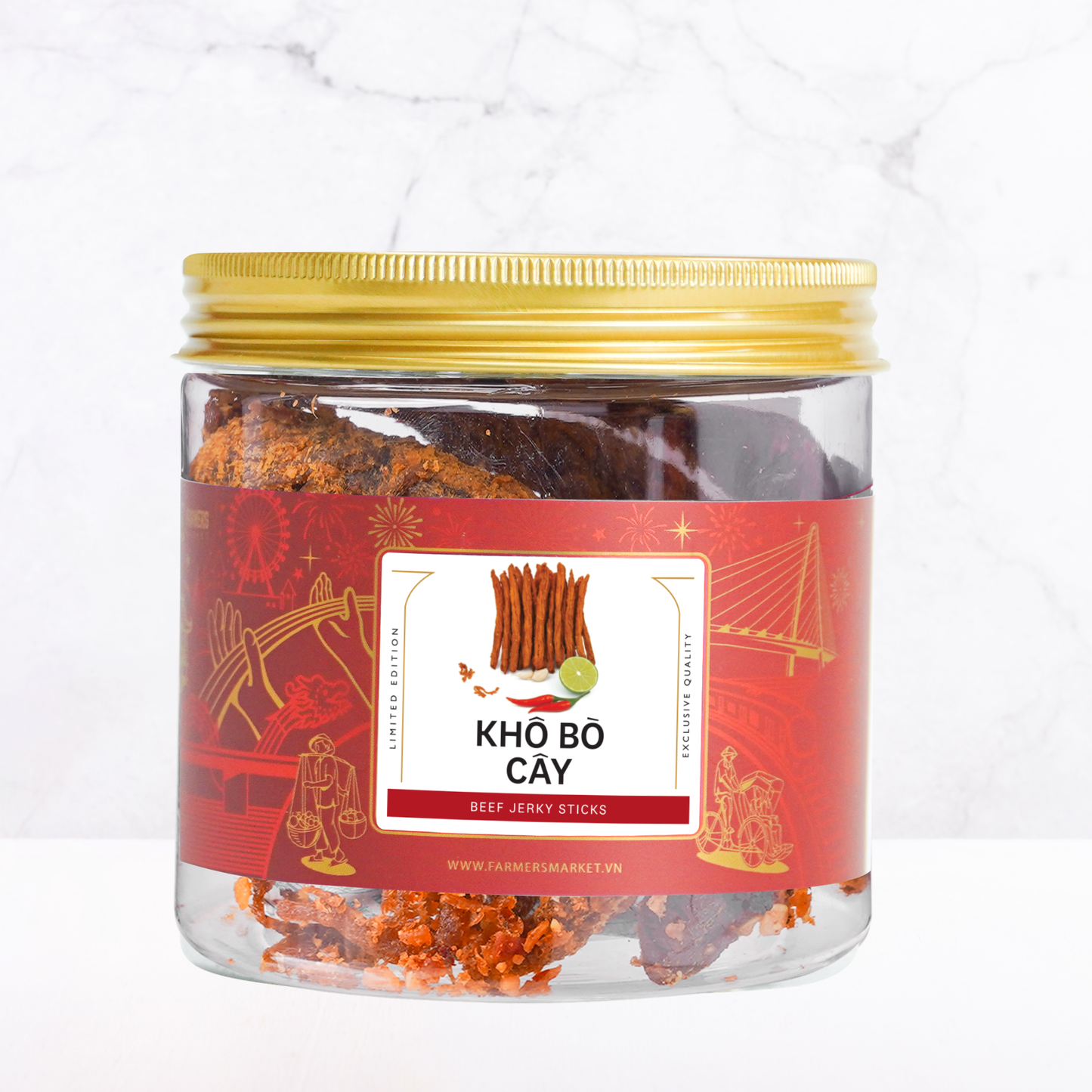 Khô bò cây Farmers Fine Foods 80 g ( Hủ nhựa )