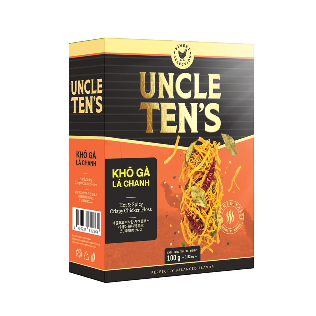 Khô gà lá chanh Uncle Ten's 100g