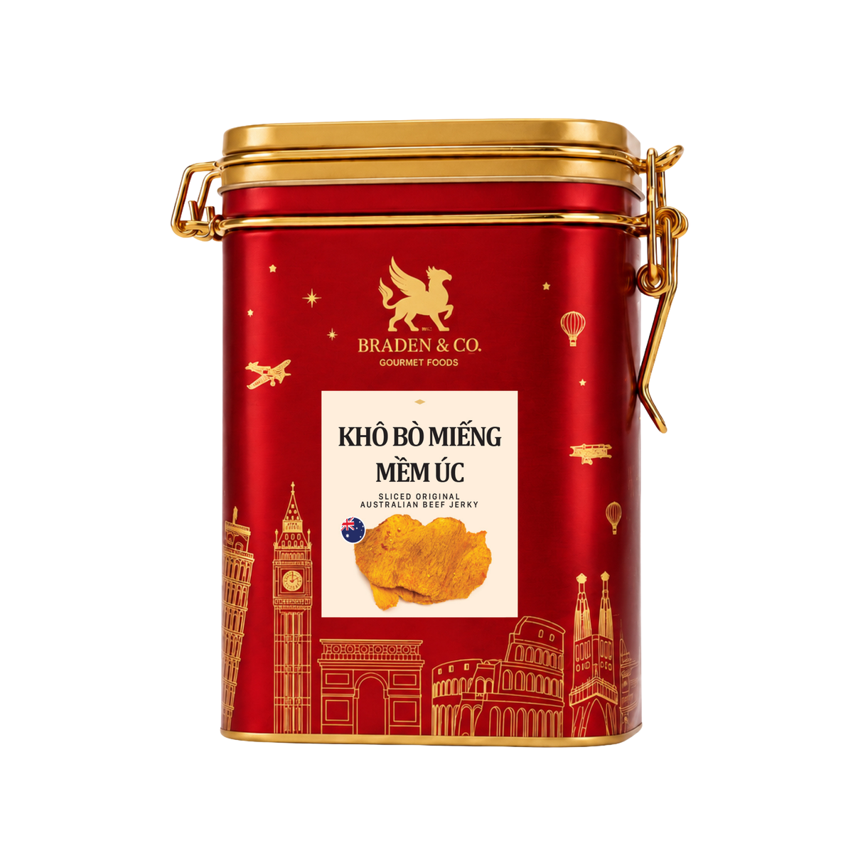 Khô bò miếng mềm Úc Braden & Co 80g