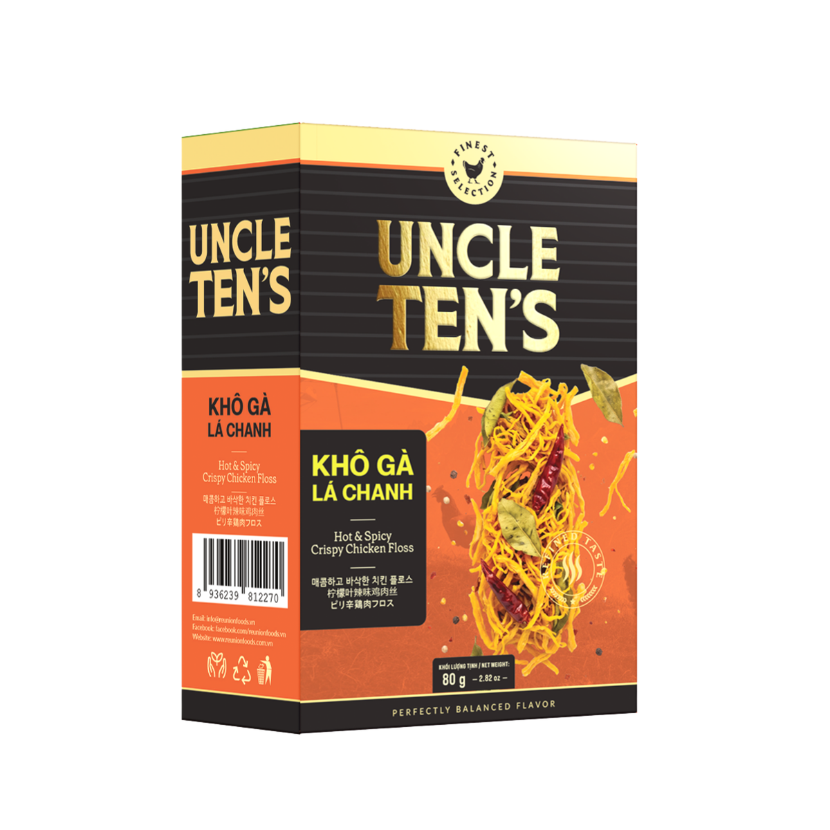 Khô gà lá chanh Uncle Ten's 80g
