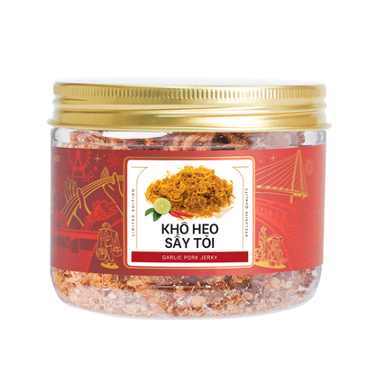 Khô heo sấy tỏi Farmers Fine Foods 75 g ( Hủ nhựa )