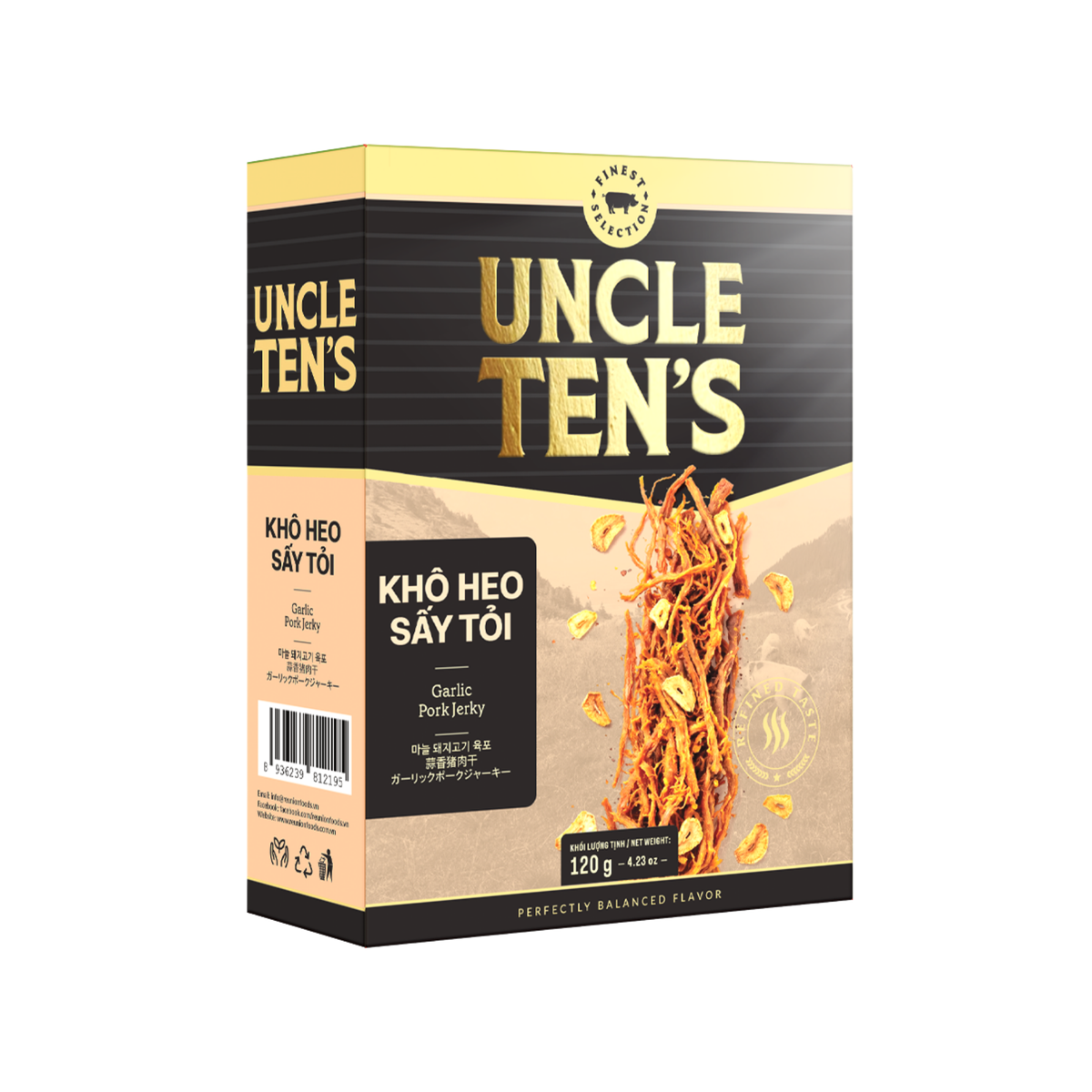 Khô heo sấy tỏi Uncle Ten's 120g