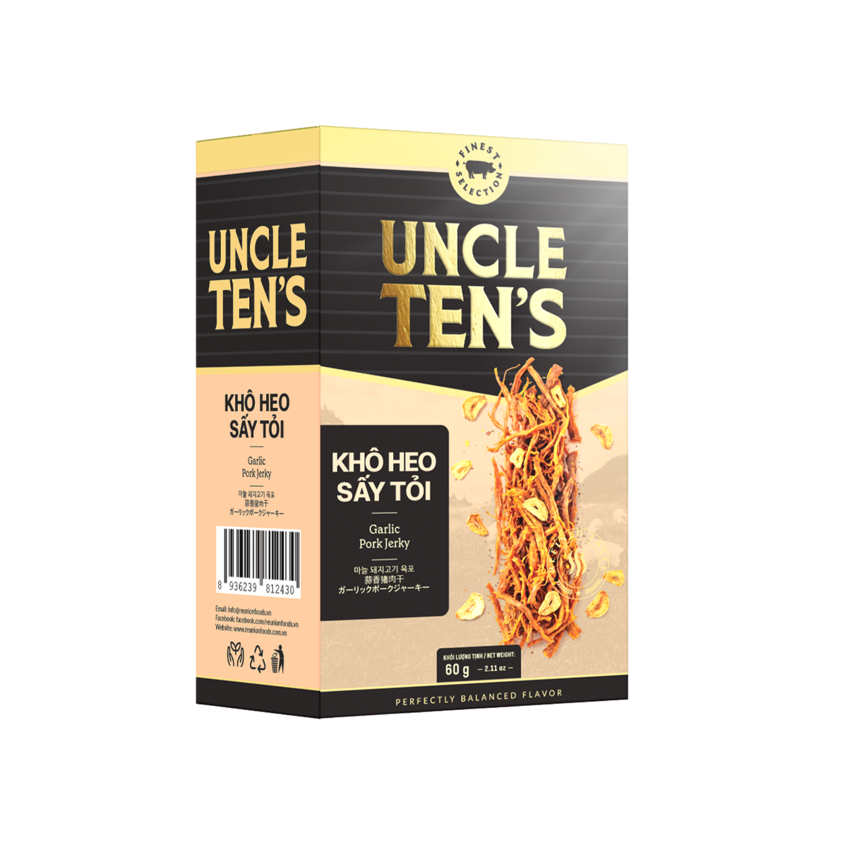 Khô heo sấy tỏi Uncle Ten's 60g