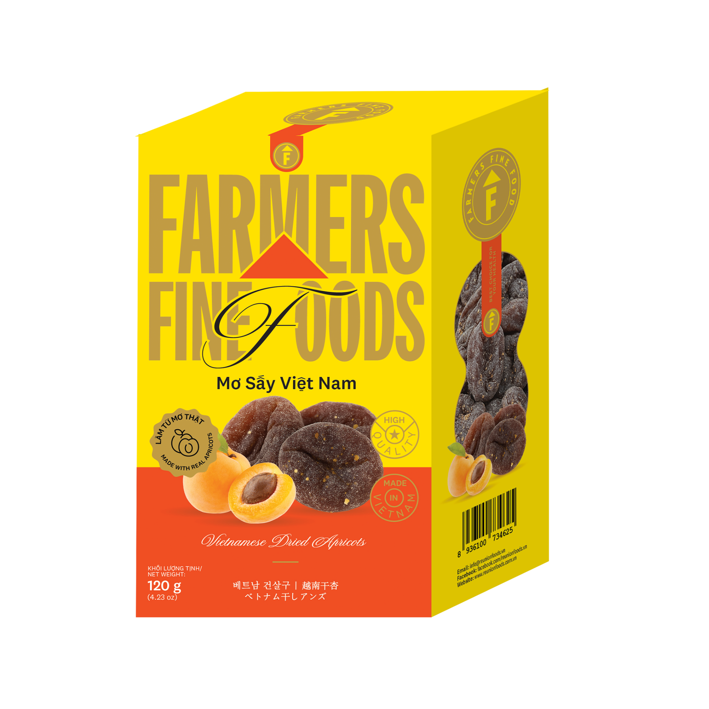 Mơ sấy Việt Nam Farmers Fine Foods 120 g (Hộp giấy)