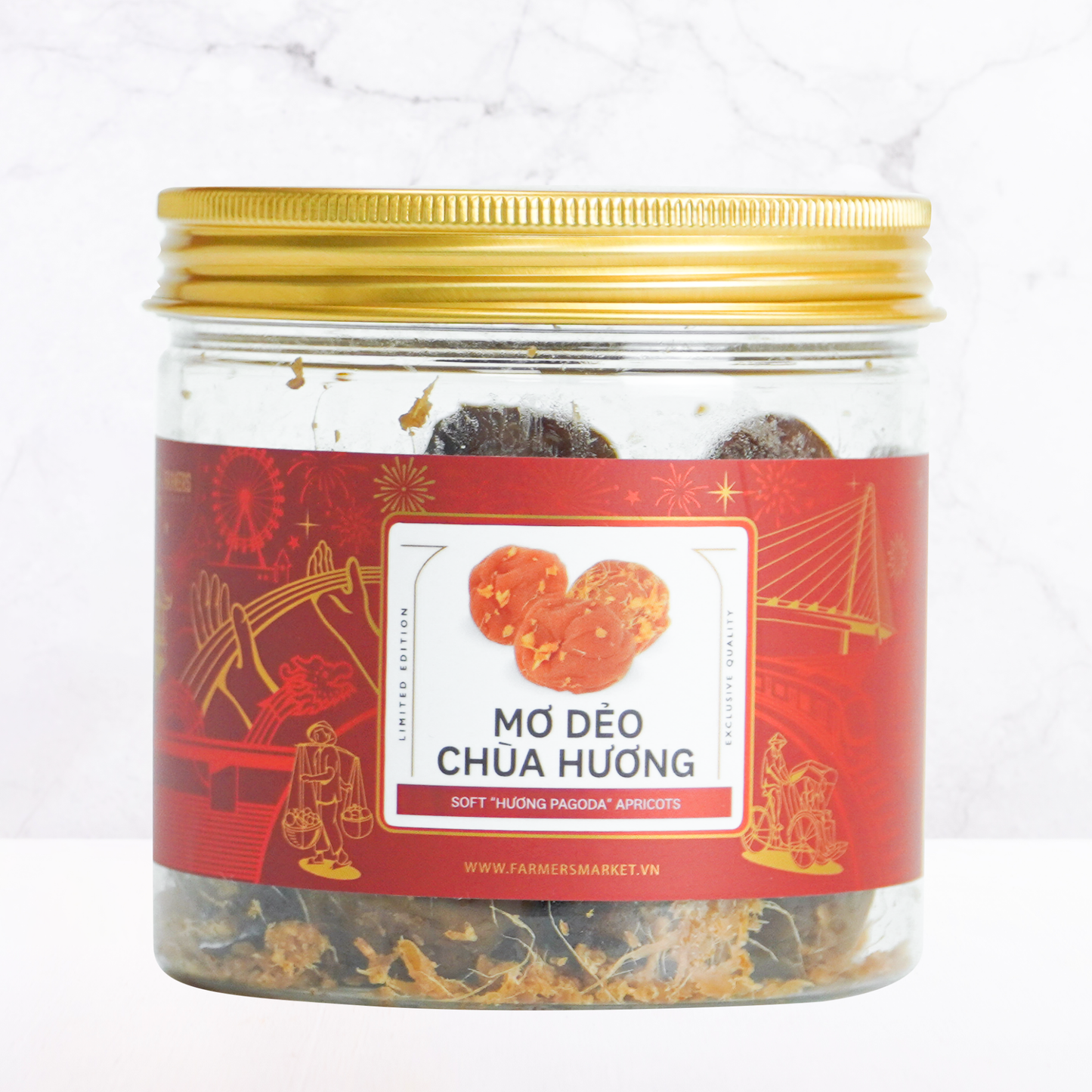 Mơ dẻo chùa Hương Farmers Fine Foods 140 g ( Hủ nhựa )