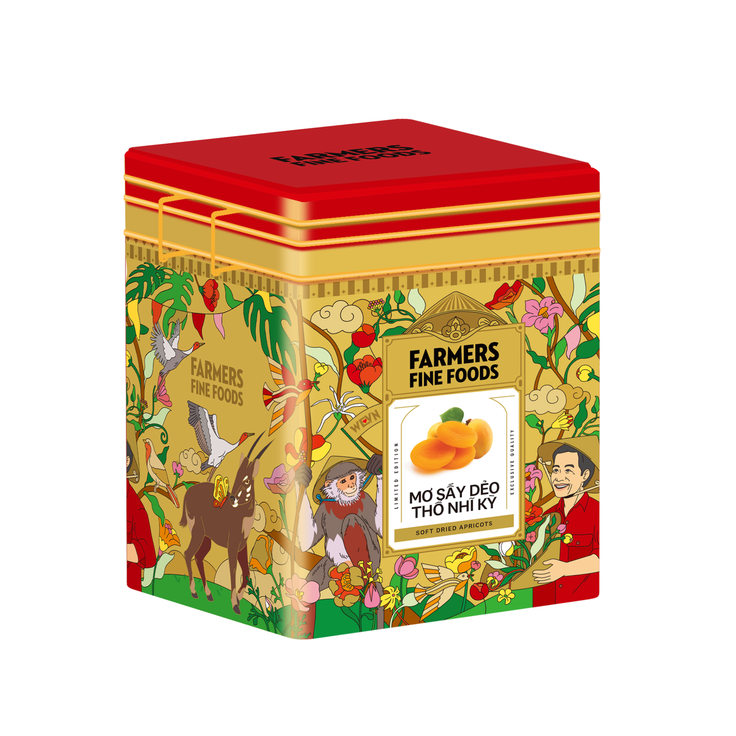 Mơ sấy dẻo thổ nhĩ kỳ Farmers Fine Foods 150 g (Hộp thiếc)