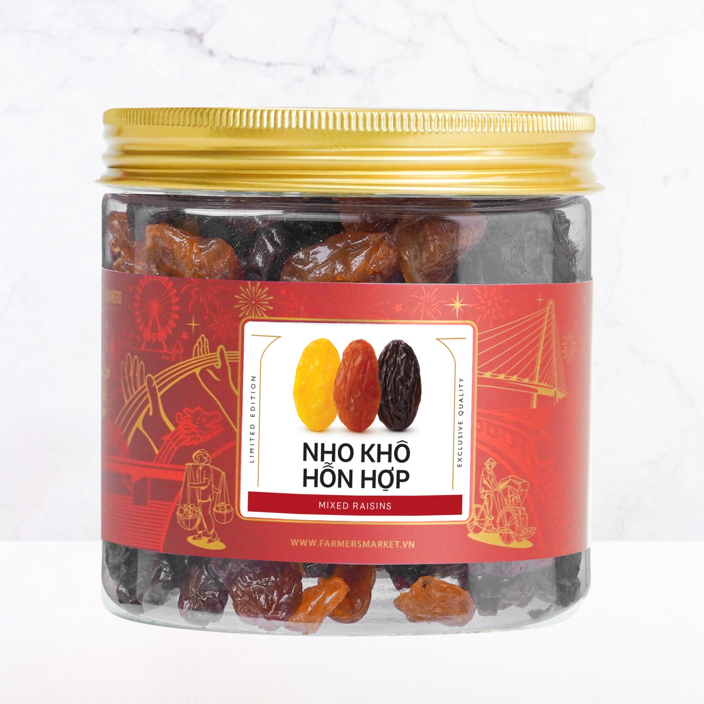 Nho khô hỗn hợp Farmers Fine Foods 200 g ( Hủ nhựa )