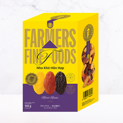 Nho khô hỗn hợp Farmers Fine Foods 100 g (Hộp giấy)