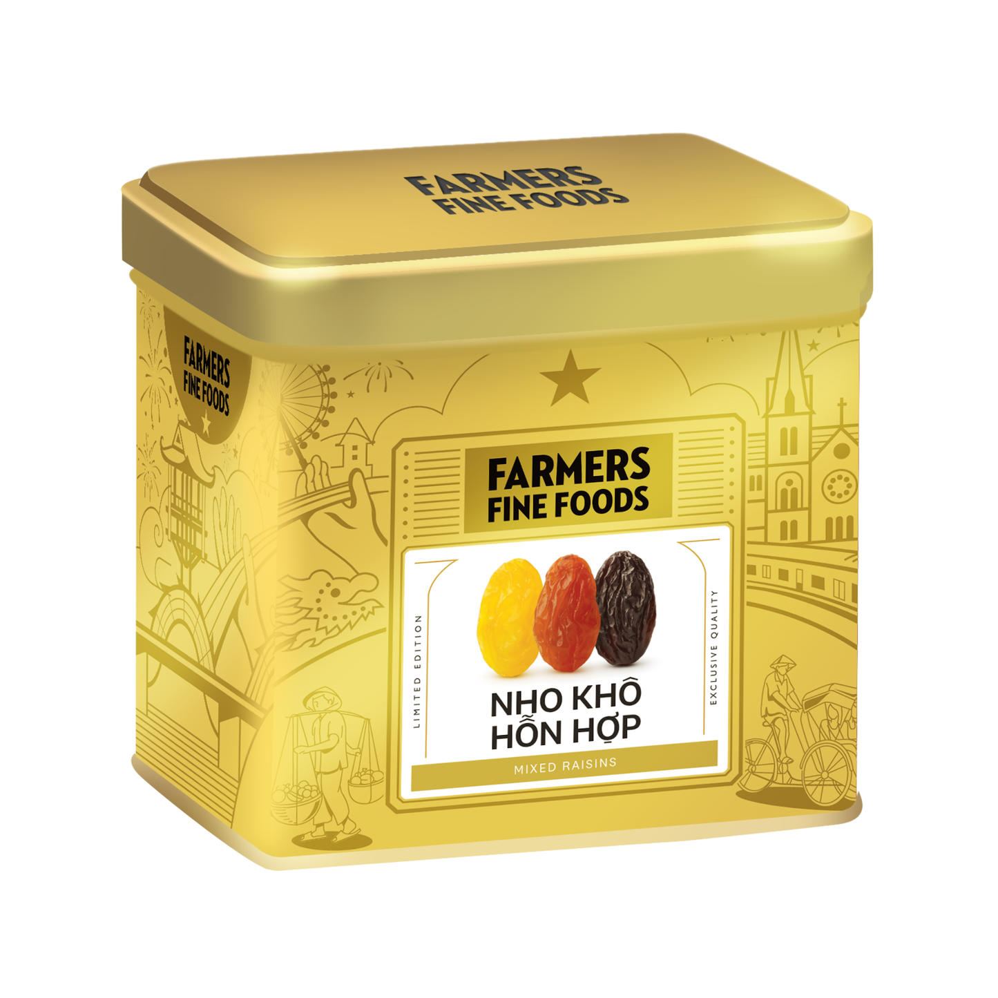 Nho khô hỗn hợp Farmers Fine Foods 120 g (Hộp thiếc)