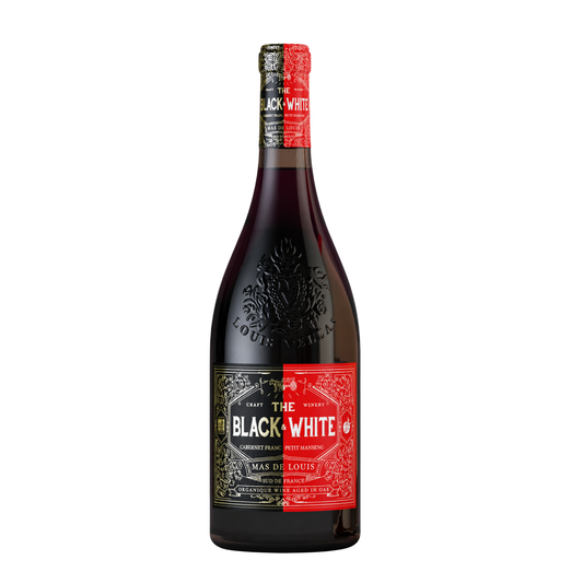Vignobles Vellas | Rượu vang đỏ hữu cơ Black & White Cabernet Franc Petit Manseng Pháp 15% (750ml)