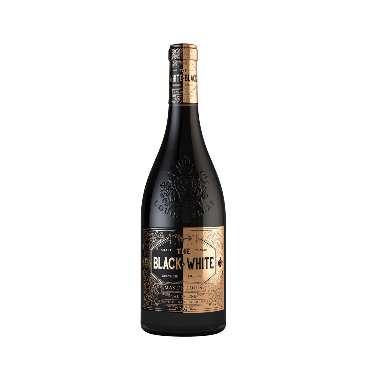 Rượu vang đỏ hữu cơ Pháp Black & White Grenache-Muscat 750 ml