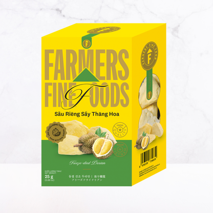 Sầu riêng sấy thăng hoa Farmers Fine Foods 25 g (Hộp giấy)