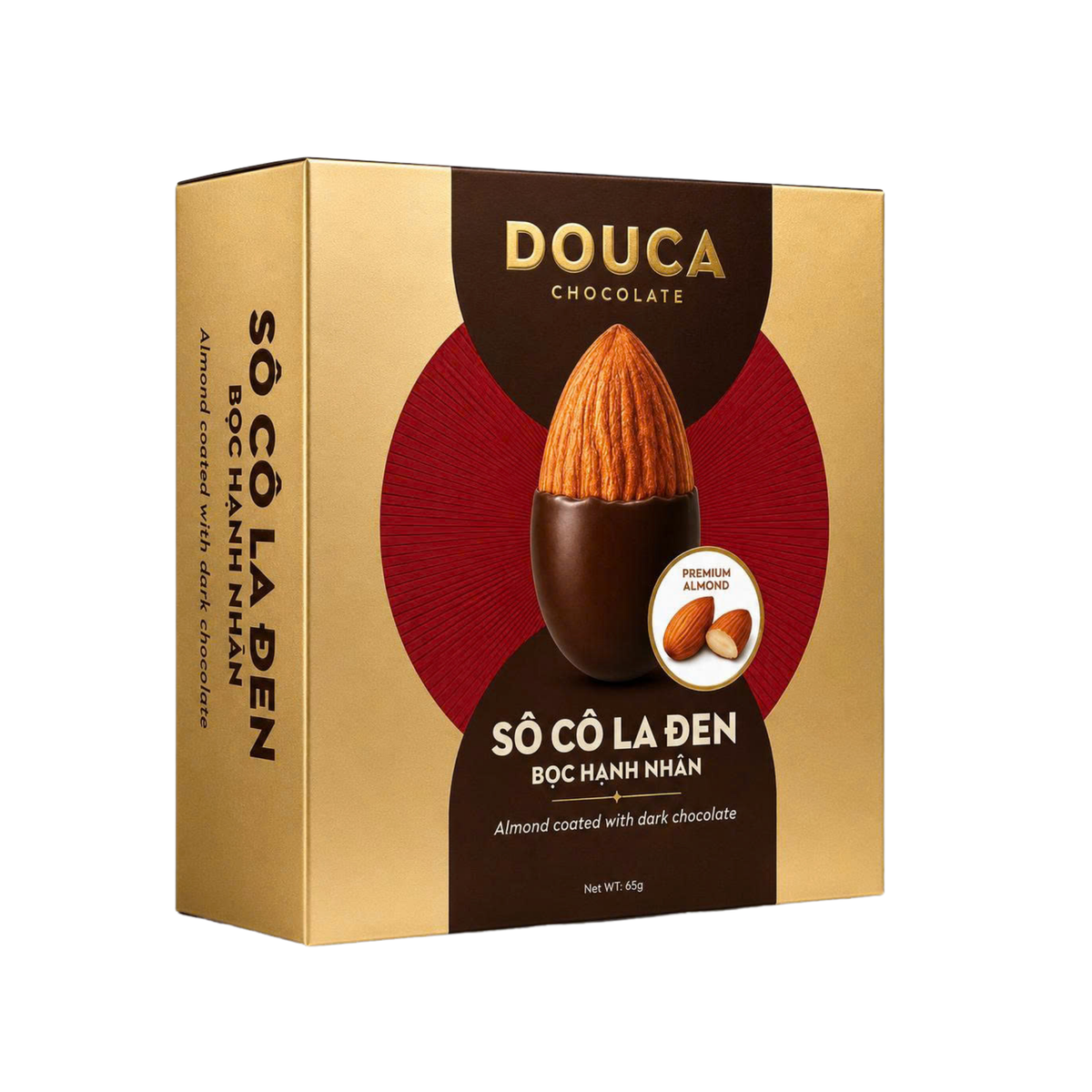 Sô-cô-la đen bọc hạnh nhân Douca 65g