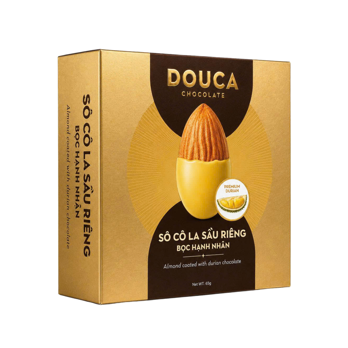 Sô-cô-la sầu riêng bọc hạnh nhân Douca 65g
