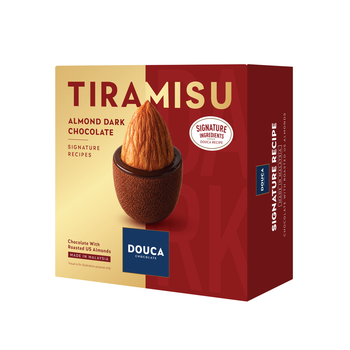 Sô-cô-la đen hạnh nhân tiramisu cheese Douca 65g