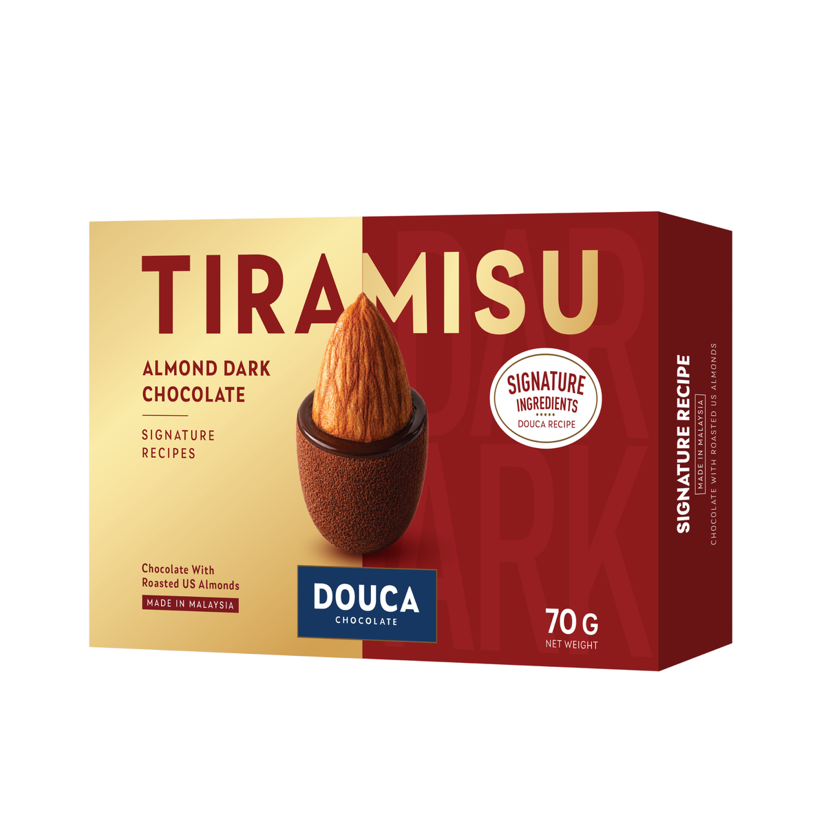Sô-cô-la hỗn hợp đen sữa trắng hạnh nhân tiramisu cheese Douca 70g