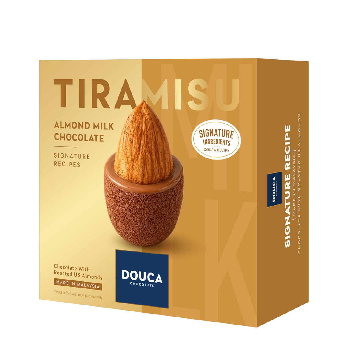 Sô-cô-la sữa hạnh nhân tiramisu cheese Douca 65g