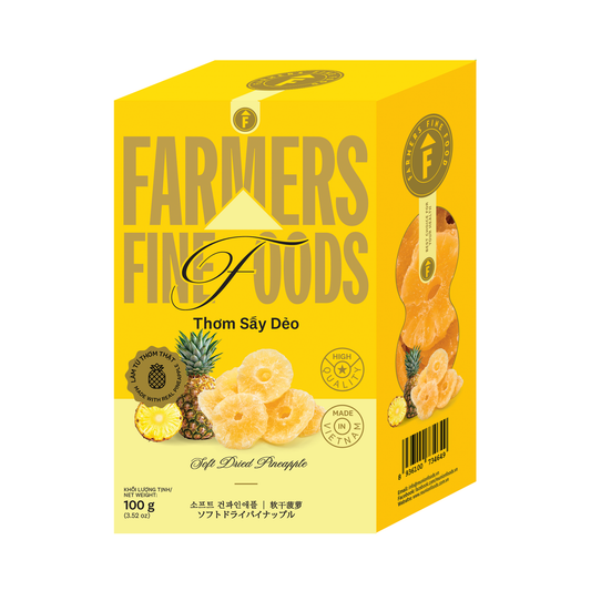 Thơm sấy dẻo Farmers Fine Foods 100 g (Hộp giấy)