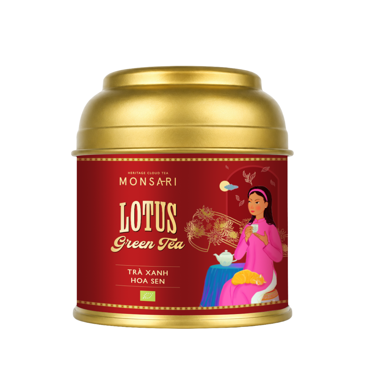 Trà xanh hoa sen Monsari 25g