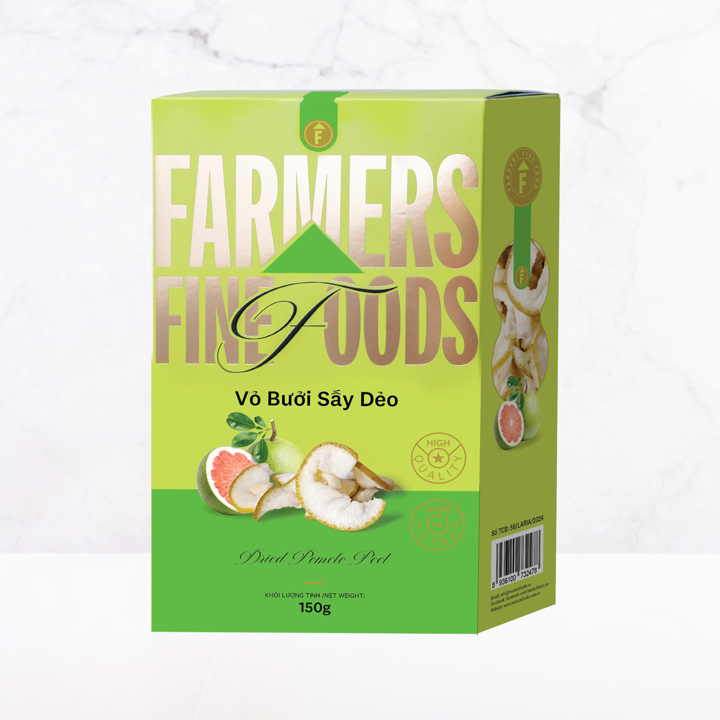 Vỏ bưởi sấy dẻo Farmers Fine Foods 150 g (Hộp giấy)