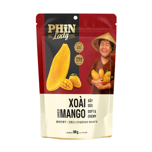 Xoài Sấy Dẻo Phin Lady 100g (Túi zip)