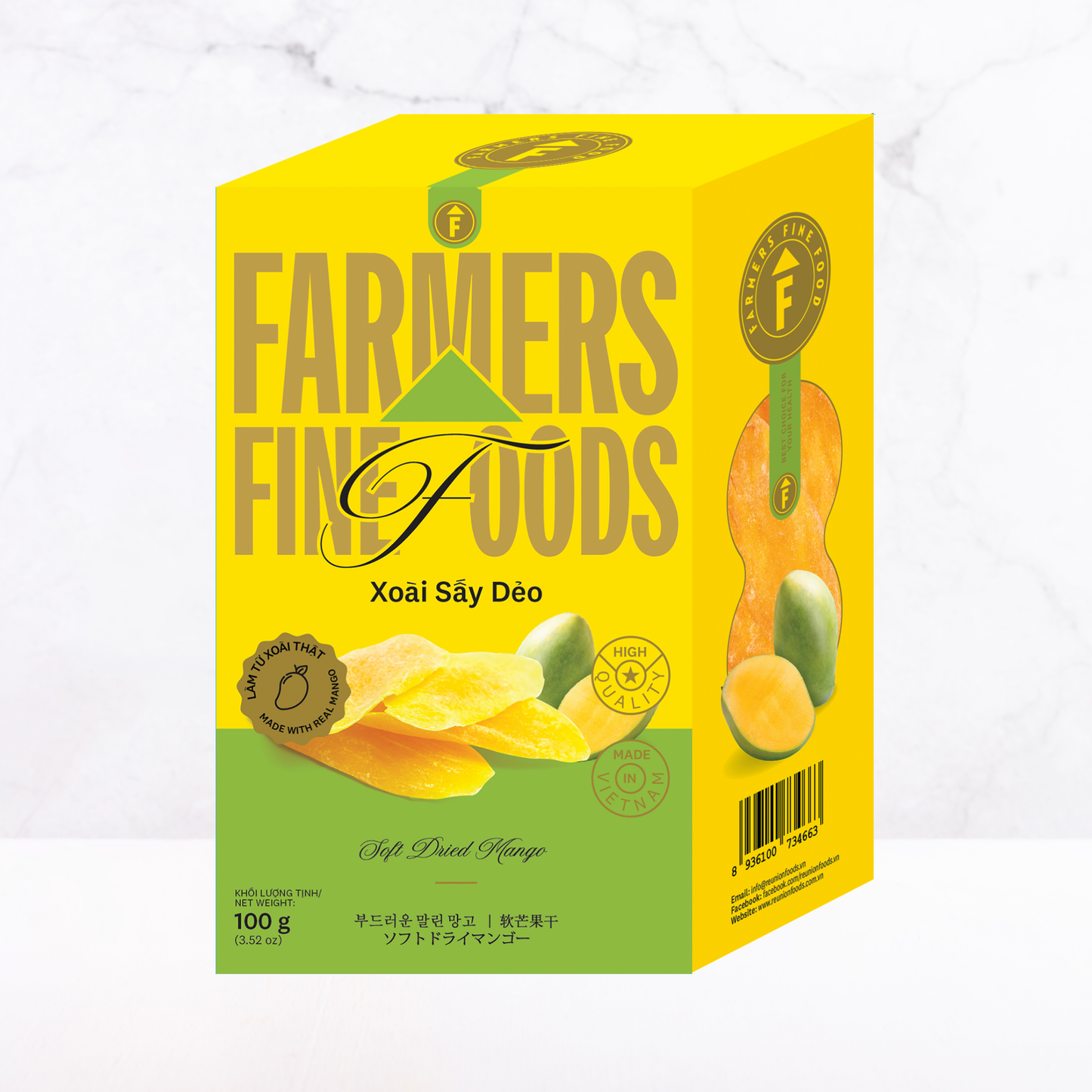 Xoài sấy dẻo Farmers Fine Foods 100 g (Hộp giấy)