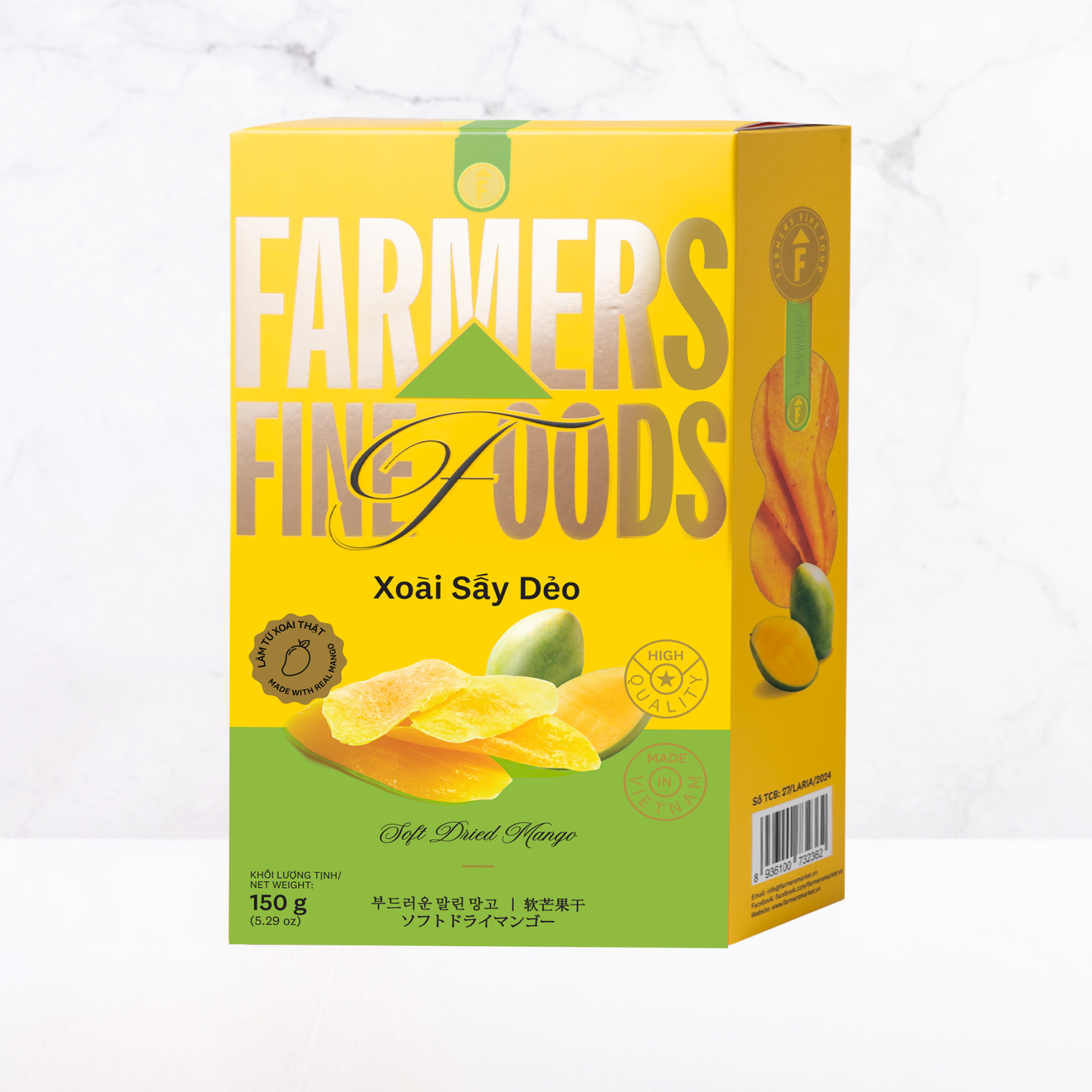 Xoài sấy dẻo Farmers Fine Foods 150 g (Hộp giấy)