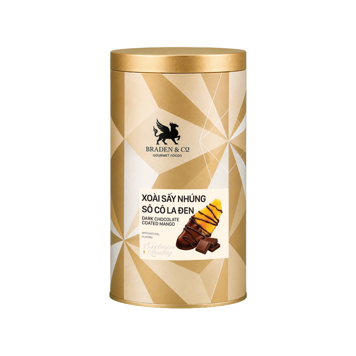 Xoài sấy nhúng Sô cô la đen Braden & Co 150g