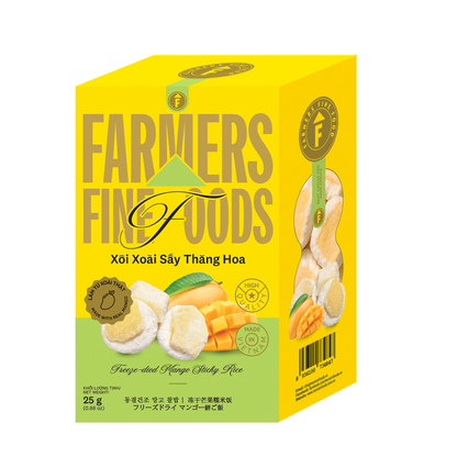 Xôi xoài sấy thăng hoa Farmers Fine Foods 25 g (Hộp giấy)