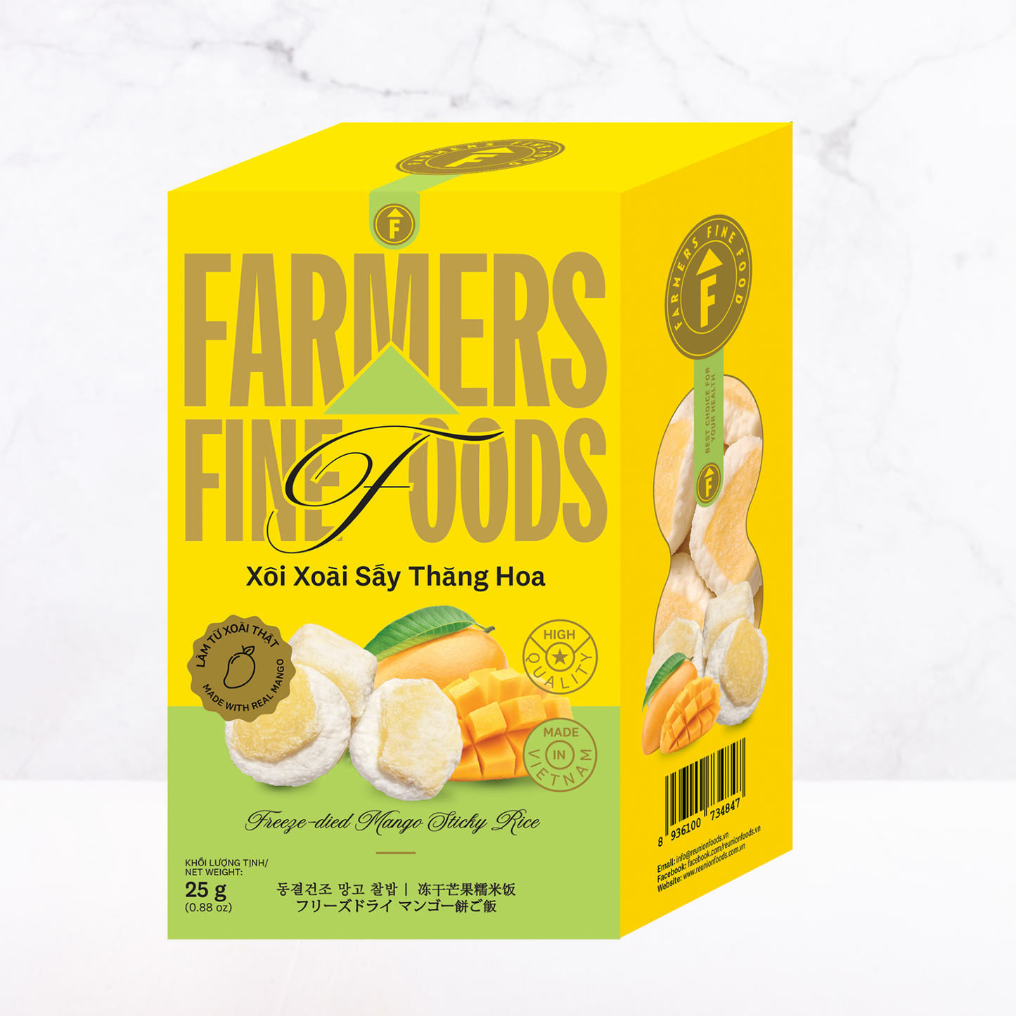 Xôi xoài sấy thăng hoa Farmers Fine Foods 25 g (Hộp giấy)