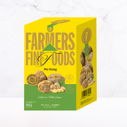 Mơ gừng Farmers Fine Foods 120 g (Hộp giấy)